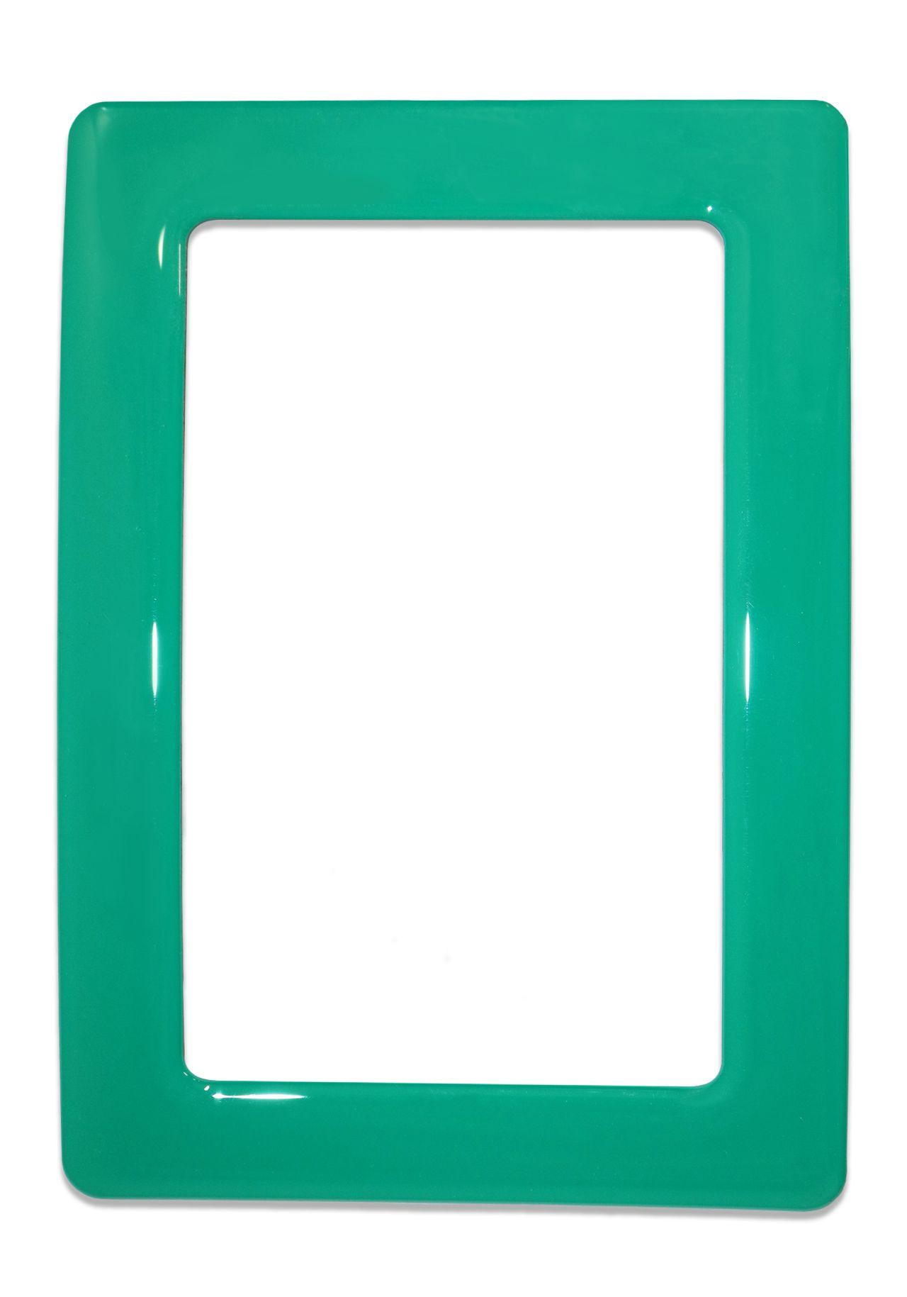 Magnetic self-adhesive frame size 13.0 × 8.1 cm - green