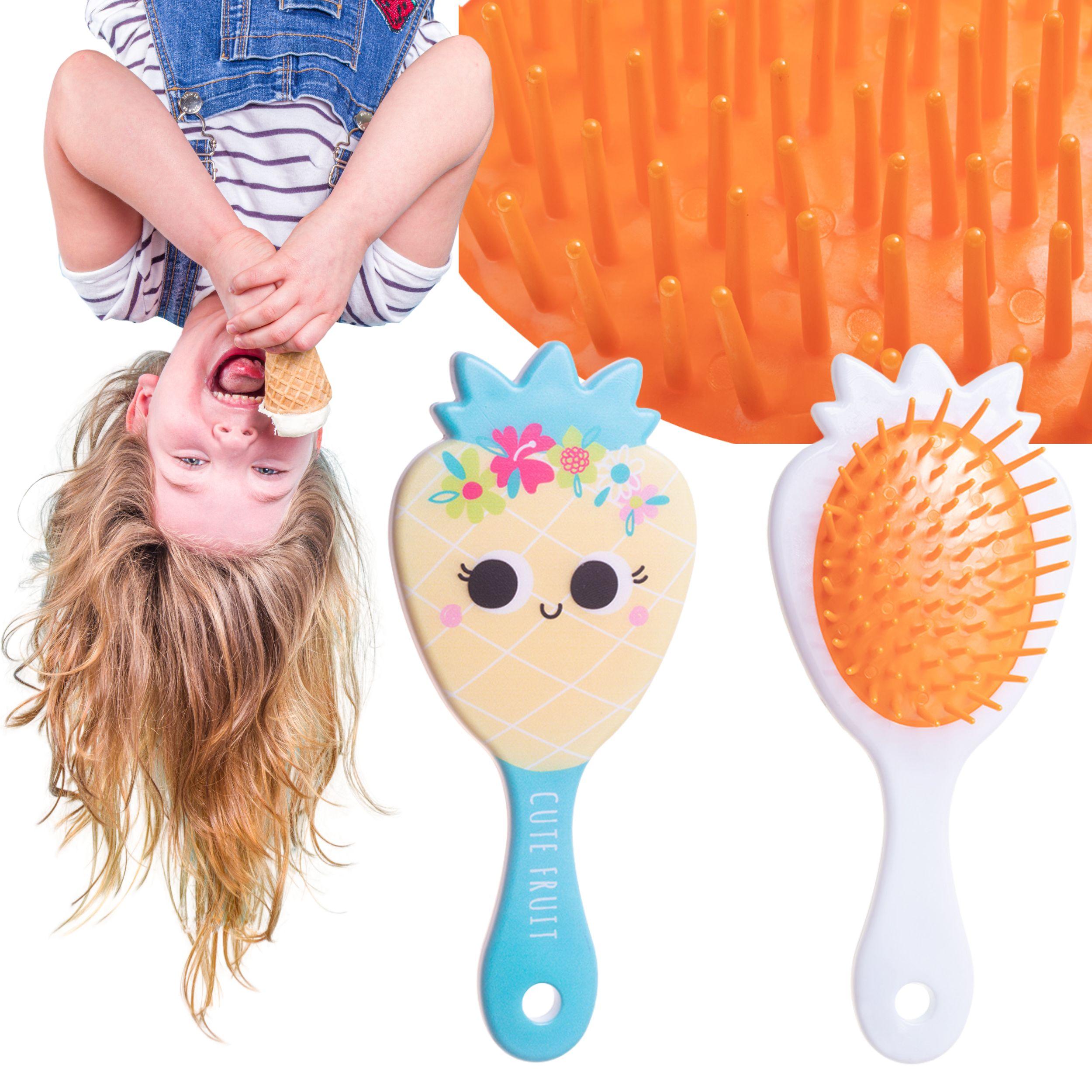 Children's hair brush for children - blue handle