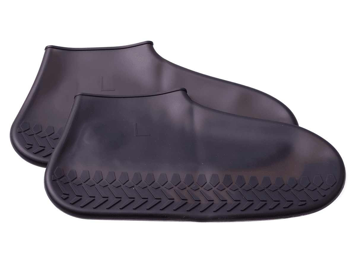 Rubber waterproof shoe covers size "40-44" - black