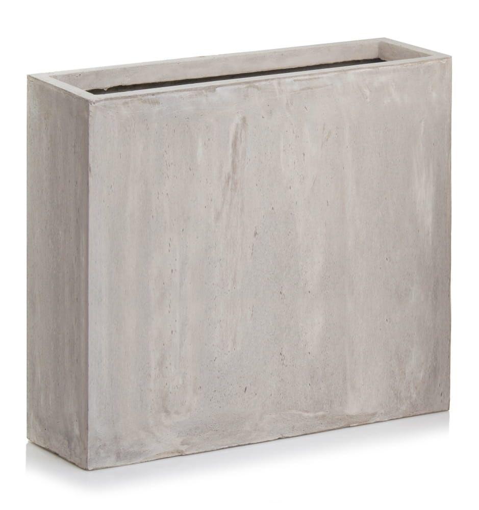 Wysoka geometryczna donica / doniczka z kolekcji Ecolite, 60x23 cm piaskowa