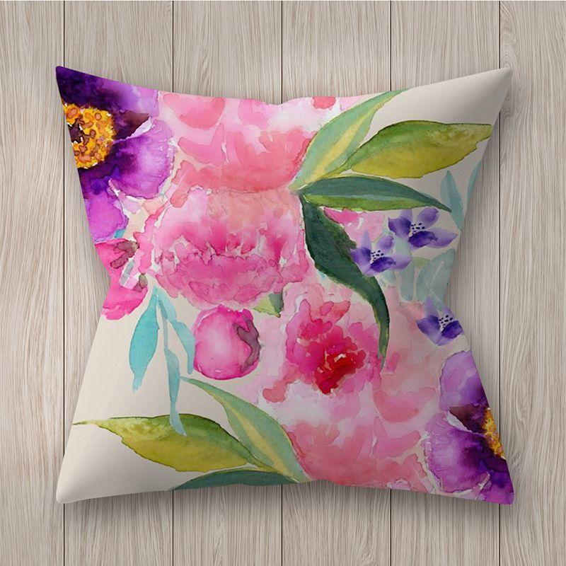 Decorative pillowcase with flowers - pattern IV
