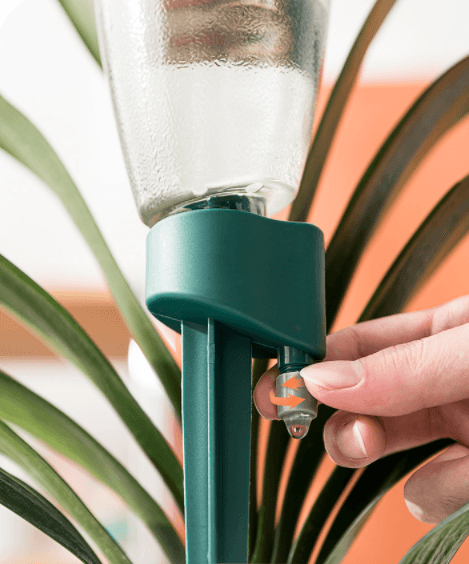 Automatyczny nawadniacz kropelkowy z butelką do kwiatów i roślin doniczkowych - zielony