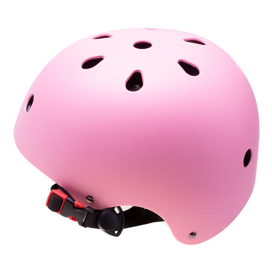 Kask + ochraniacze na rolki / deskorolkę / rower - różowy, rozmiar M