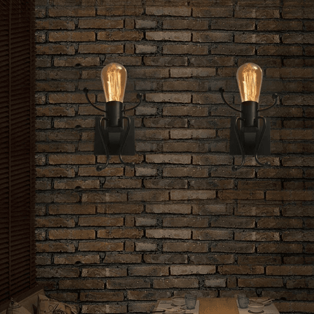 Lampa ścienna/ Kinkiet Loft pojedyńczy - czarna, typ III