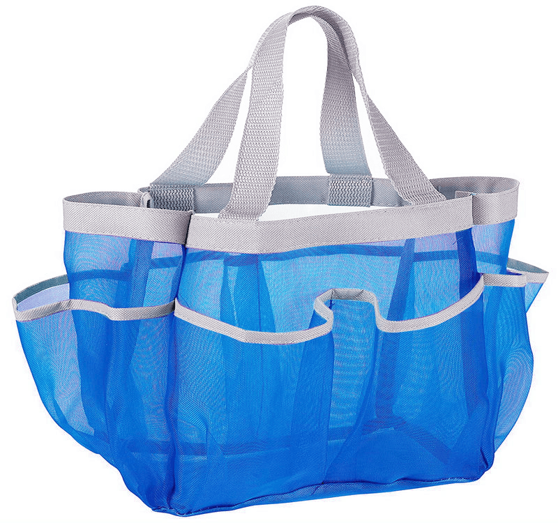 Beach bag net for beaches toys - blue