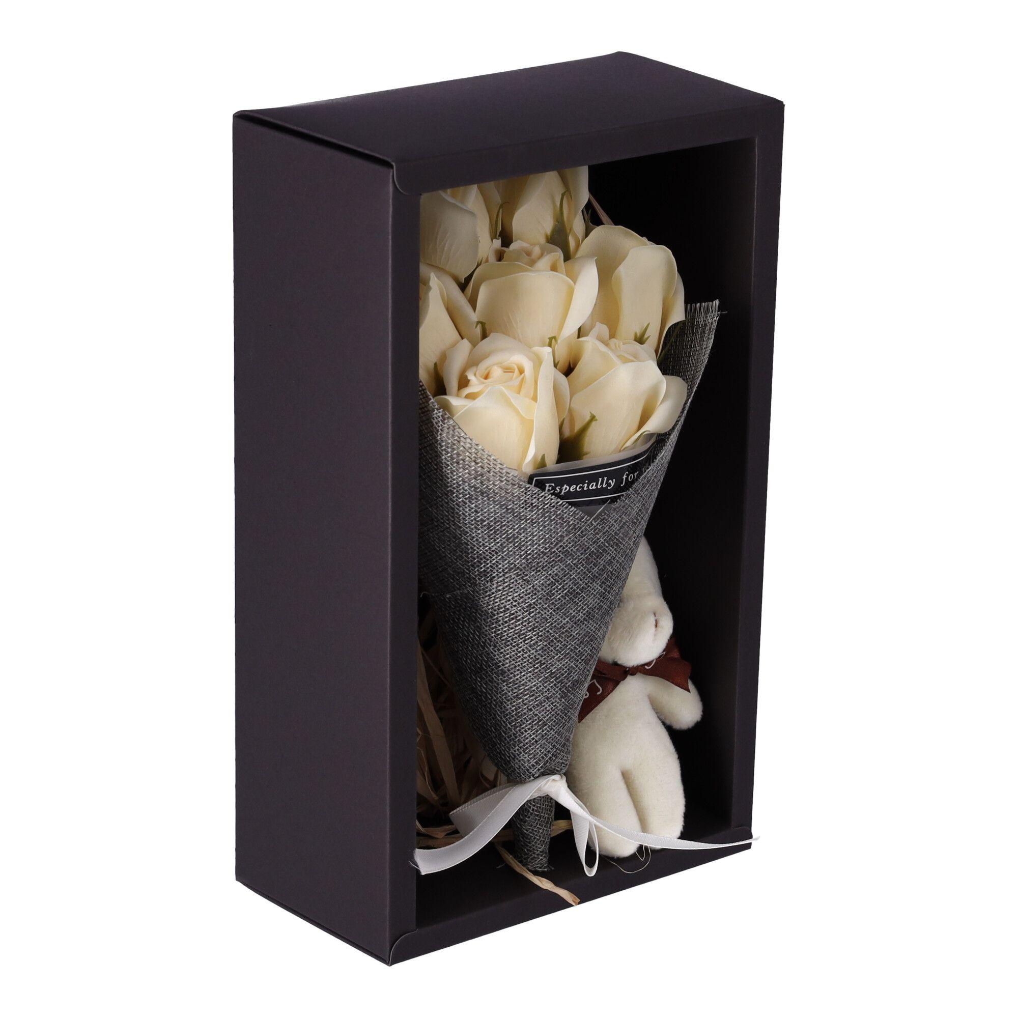 Box mydlanych róż - ecru