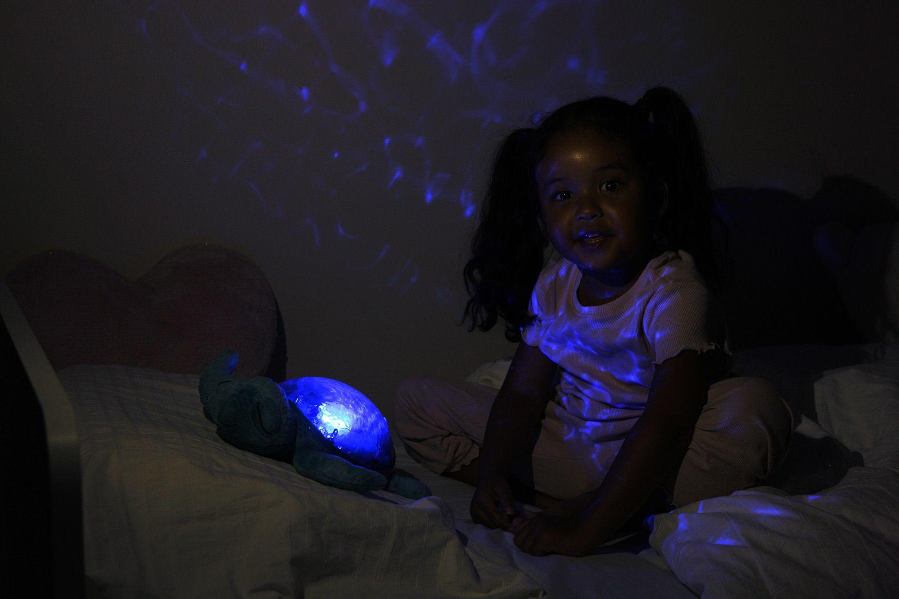 Lampka nocna z projekcją świetlną - Żółw podwodny, niebieski