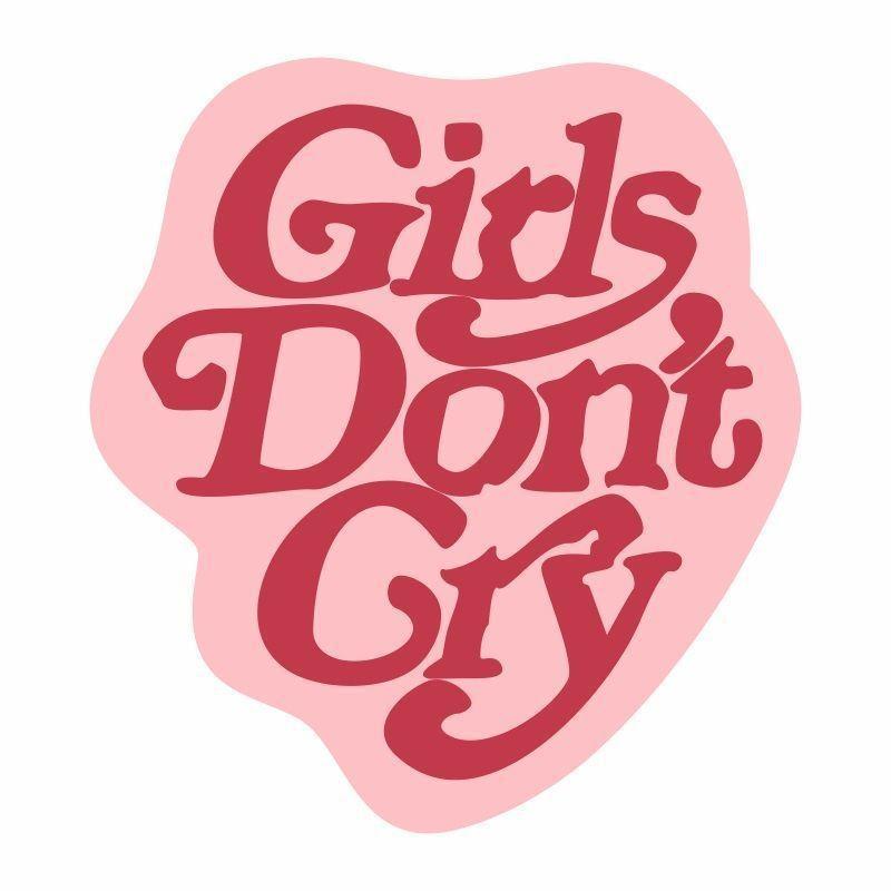 Decorative soft carpet "Girl's don't cry" 120x120 cm -  pink.