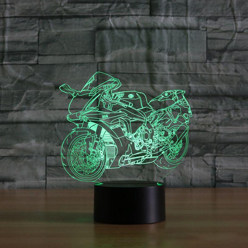 3D LED night lamp "Motorcycle - Speeder" Hologram + remote control