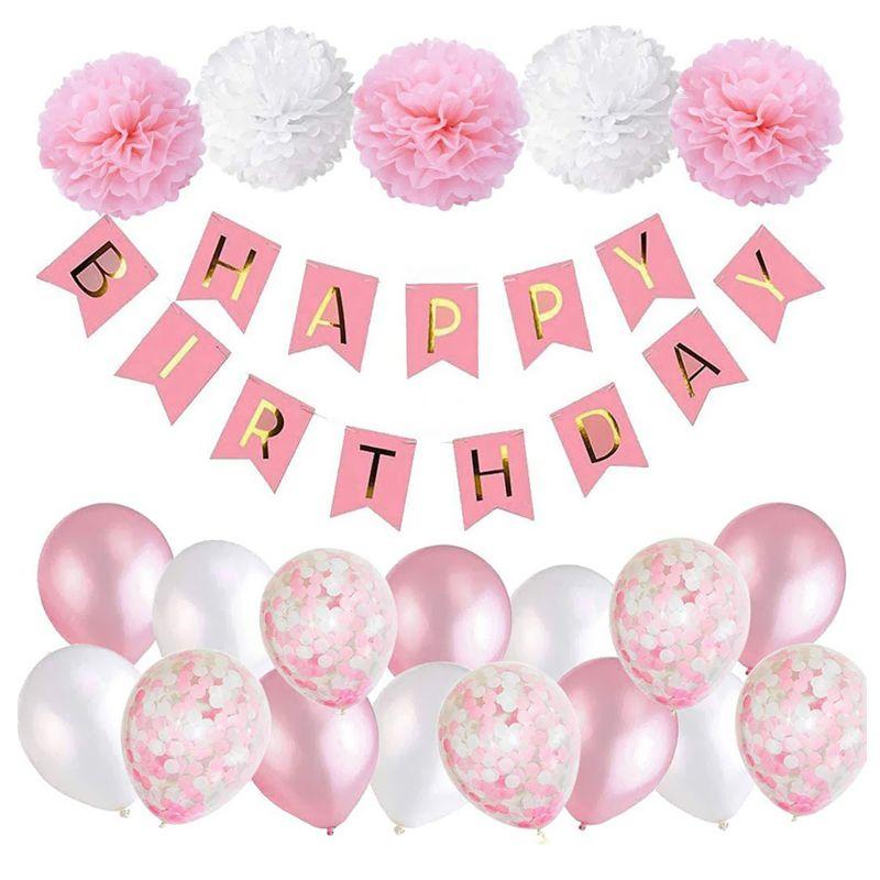 Birthday decoration for a girl - pink
