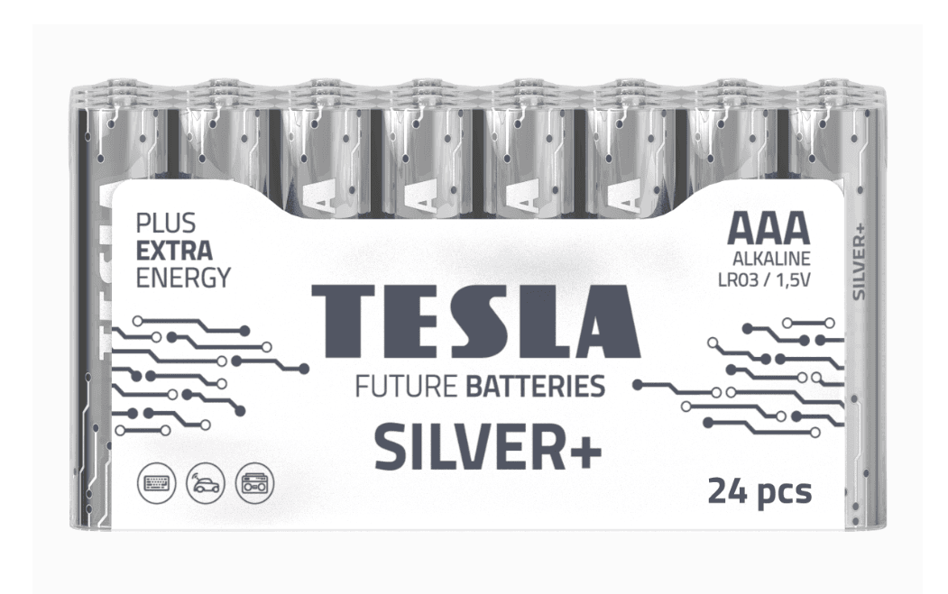 Alkaline battery TESLA SILVER+ LR03 F24 1.5V 10 PCS