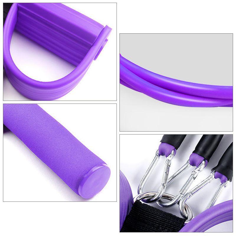 Extender device for exercising the muscles of the legs, abdomen, thighs - purple