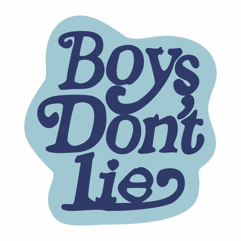 Decorative soft carpet "Boy's don't lie" 120 x 120 cm - blue