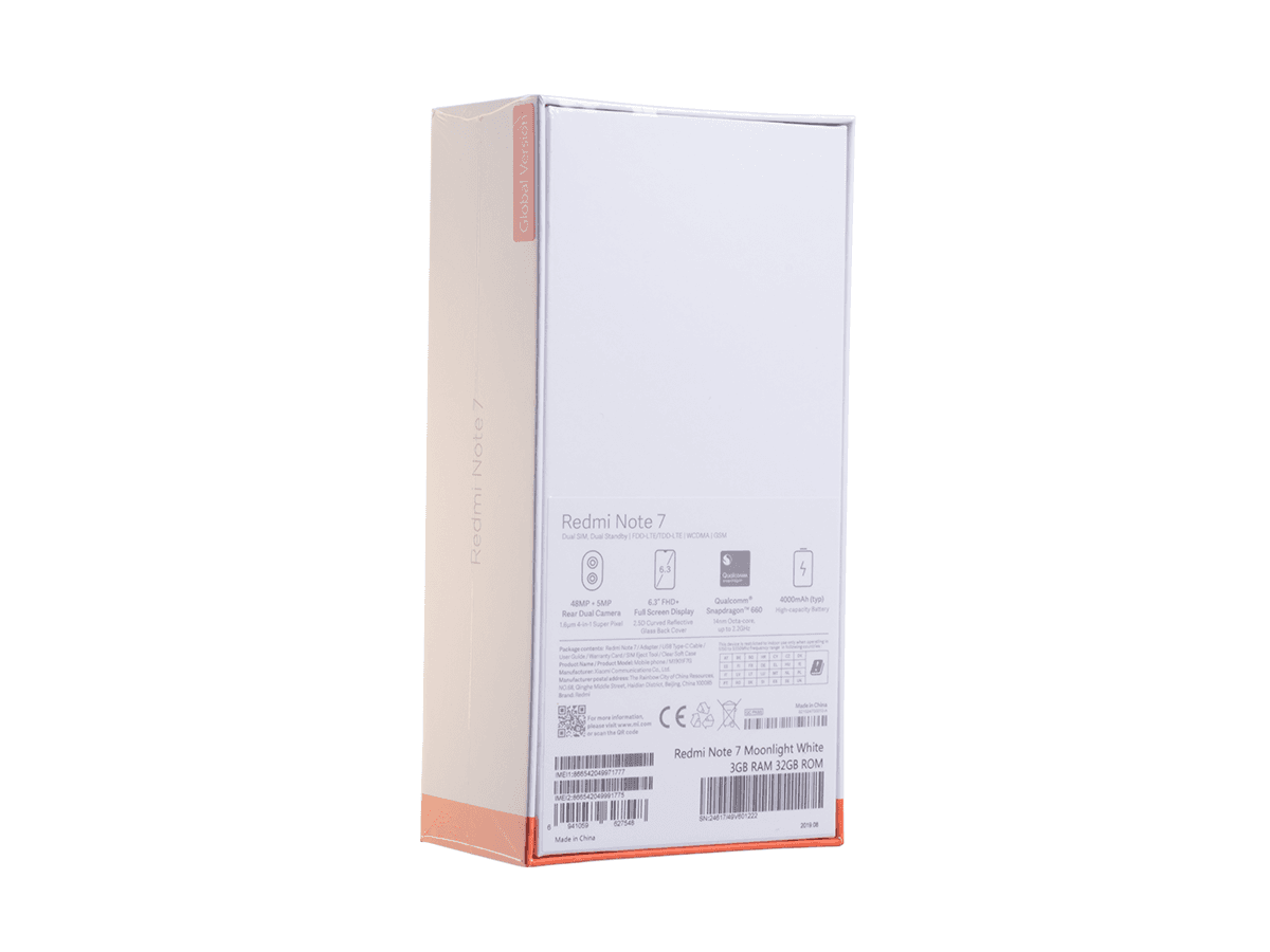 Telefon Xiaomi Redmi Note 7 3/32GB - biały NOWY (Global Version)