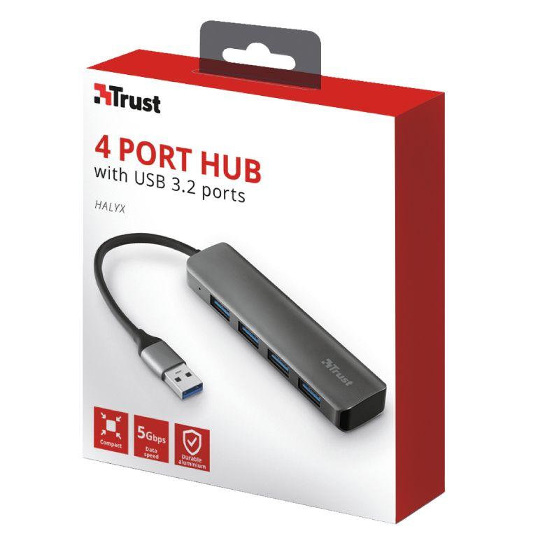 HUB USB Trust Halyx Aluminium 4x USB 3.2 (23327)