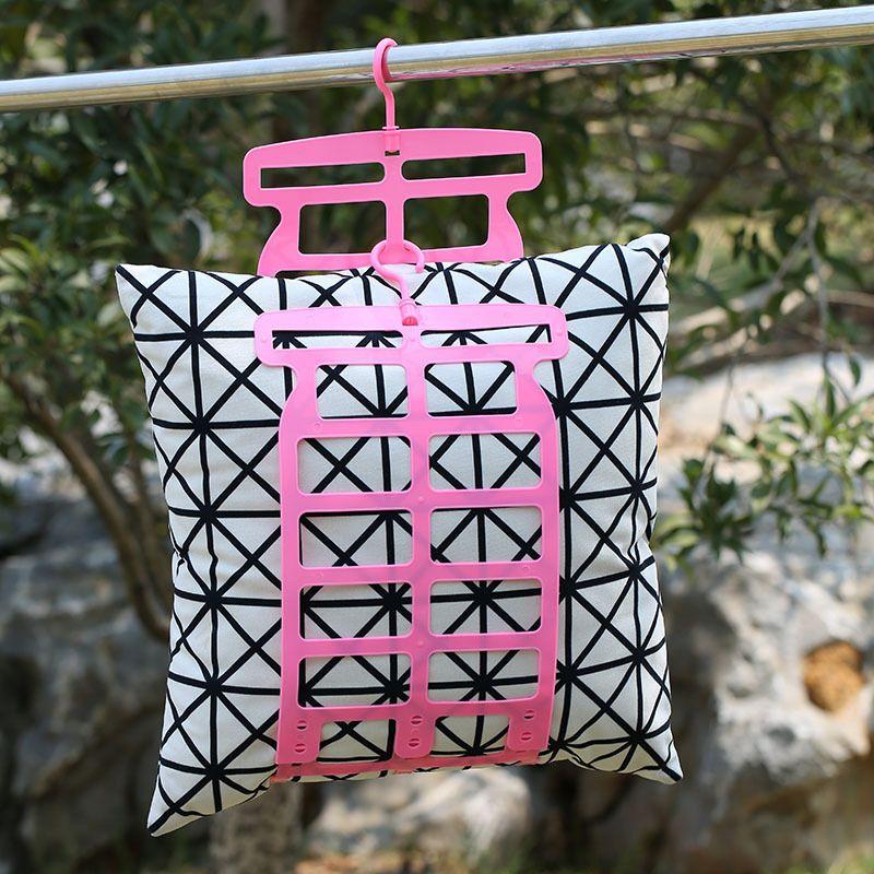 Multifunctional hanger for drying pillows - pink