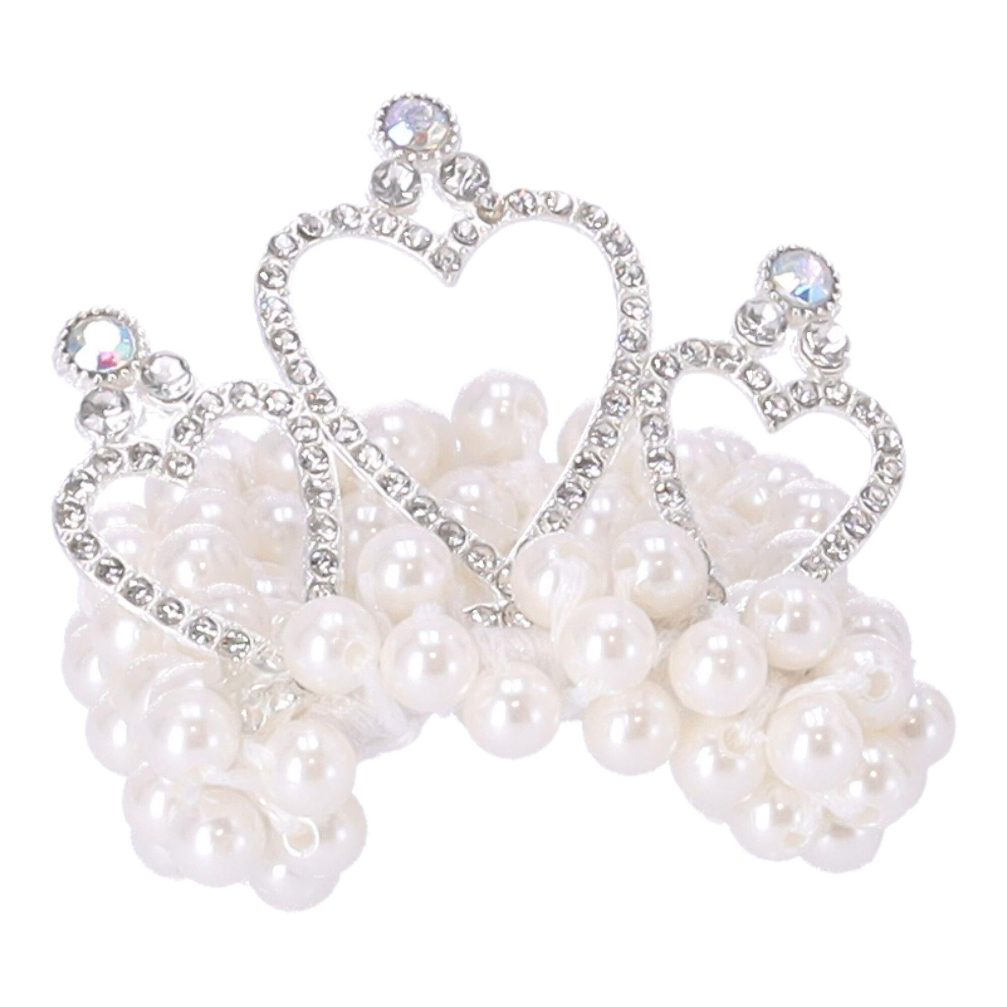 Decorative rubber band with pearls and crown - type 2