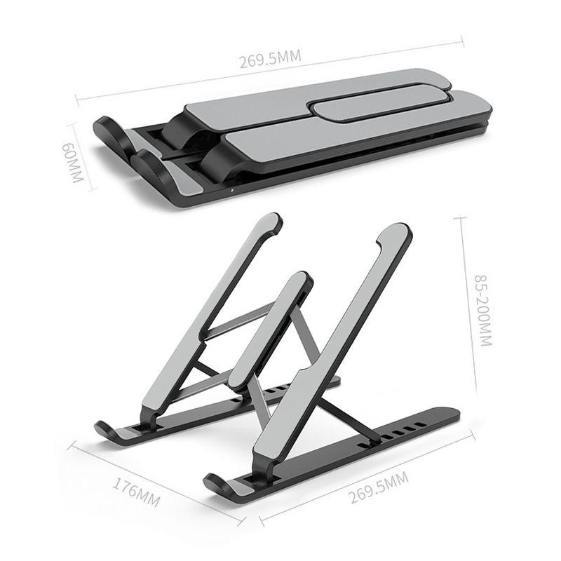 Folding laptop stand - black
