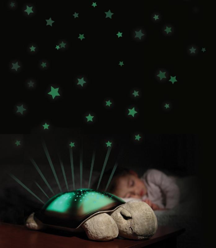Lampka nocna z projekcją świetlną - Żółw, brązowy