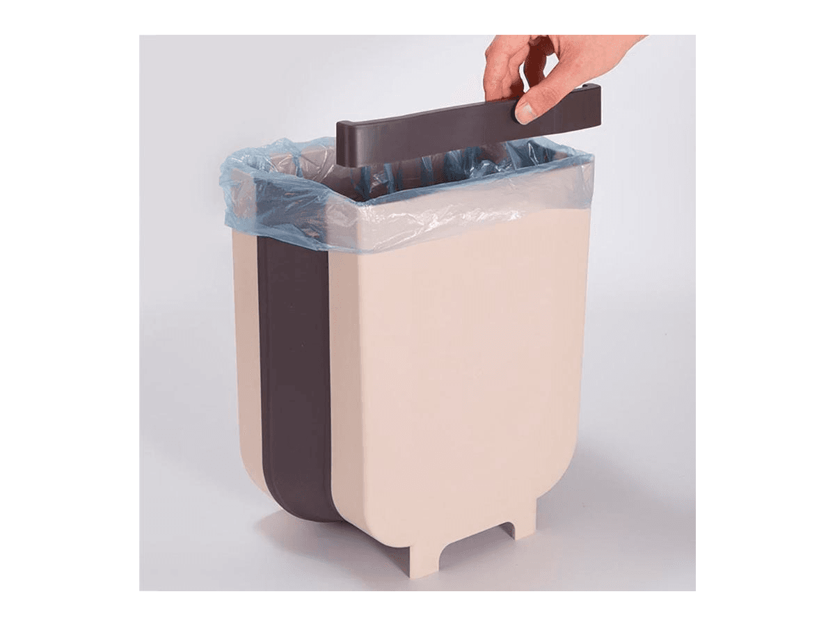 Folding dustbin - white