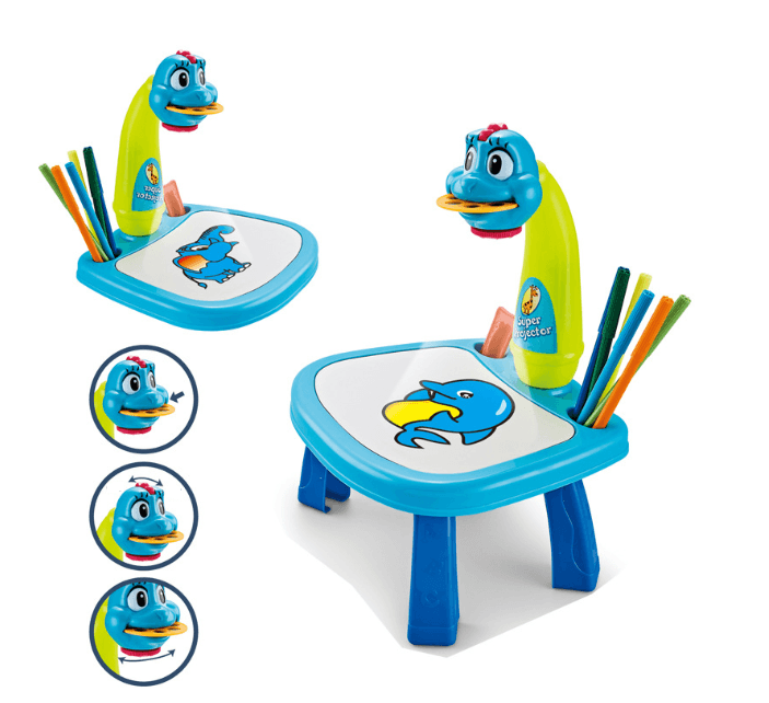 Multifunctional projector / projector for learning to draw - blue dinosaur