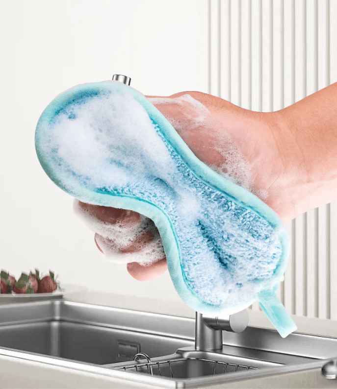Gąbka do czyszczenia kuchni - niebieska