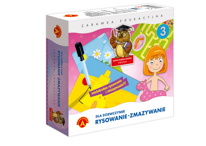 Educational game Alexander - Owl Smart Head - For Girls - Writing Erase 3