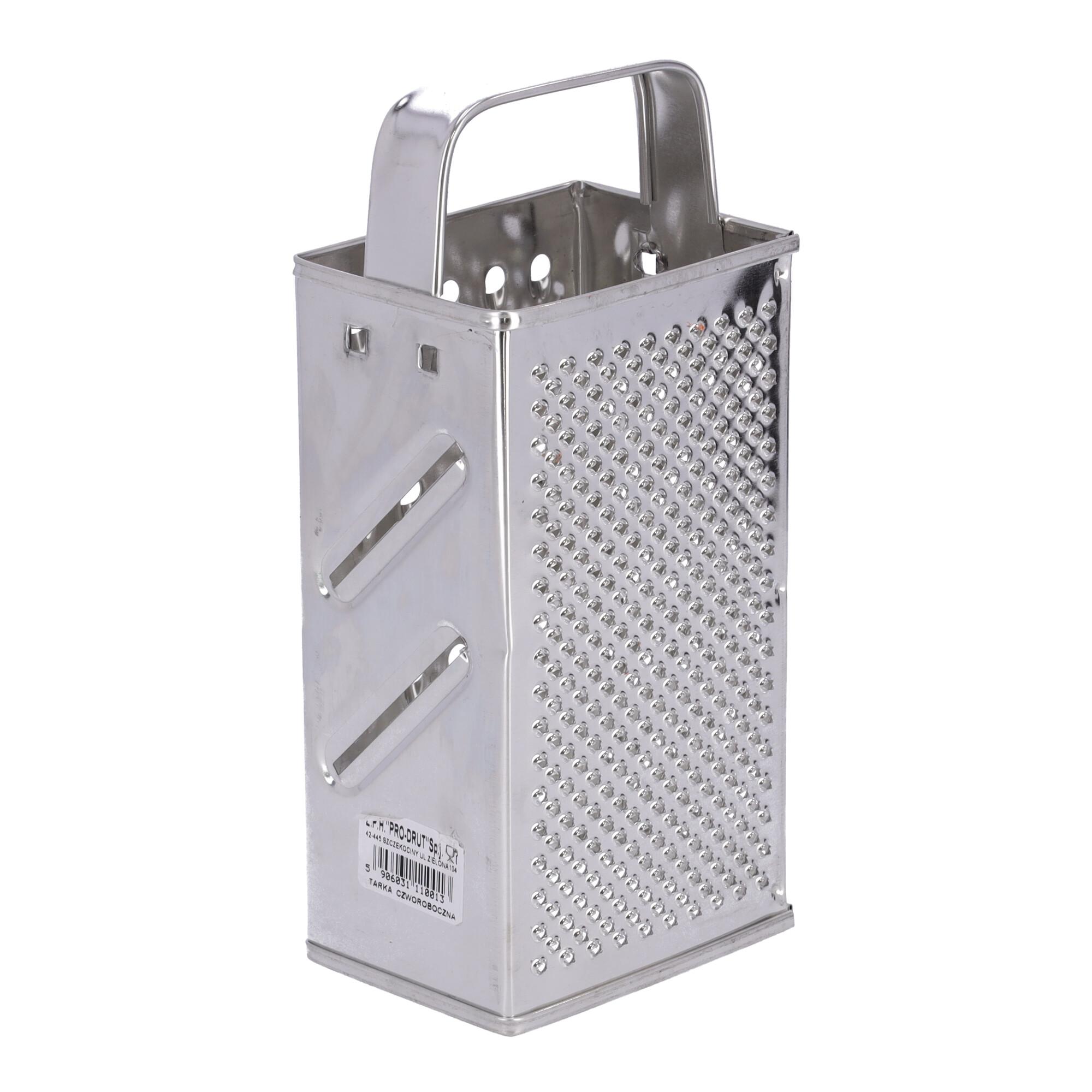 Four-sided kitchen metal grater
