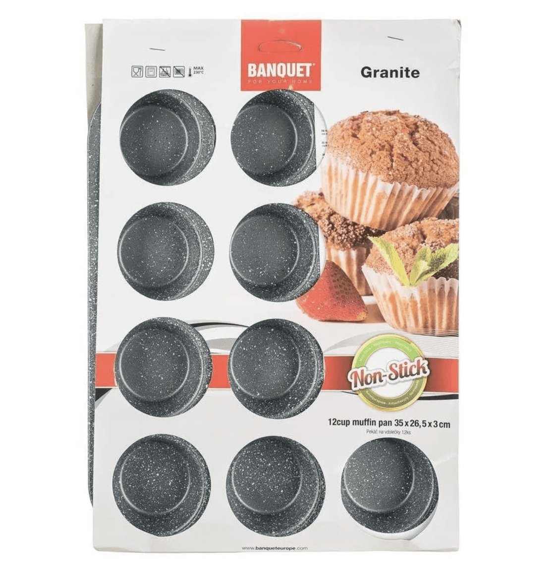 Forma na 12 muffinek GRANITE