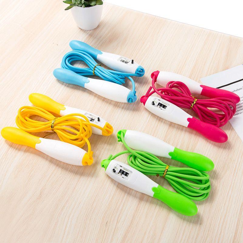 Jump rope with LCD counter - green