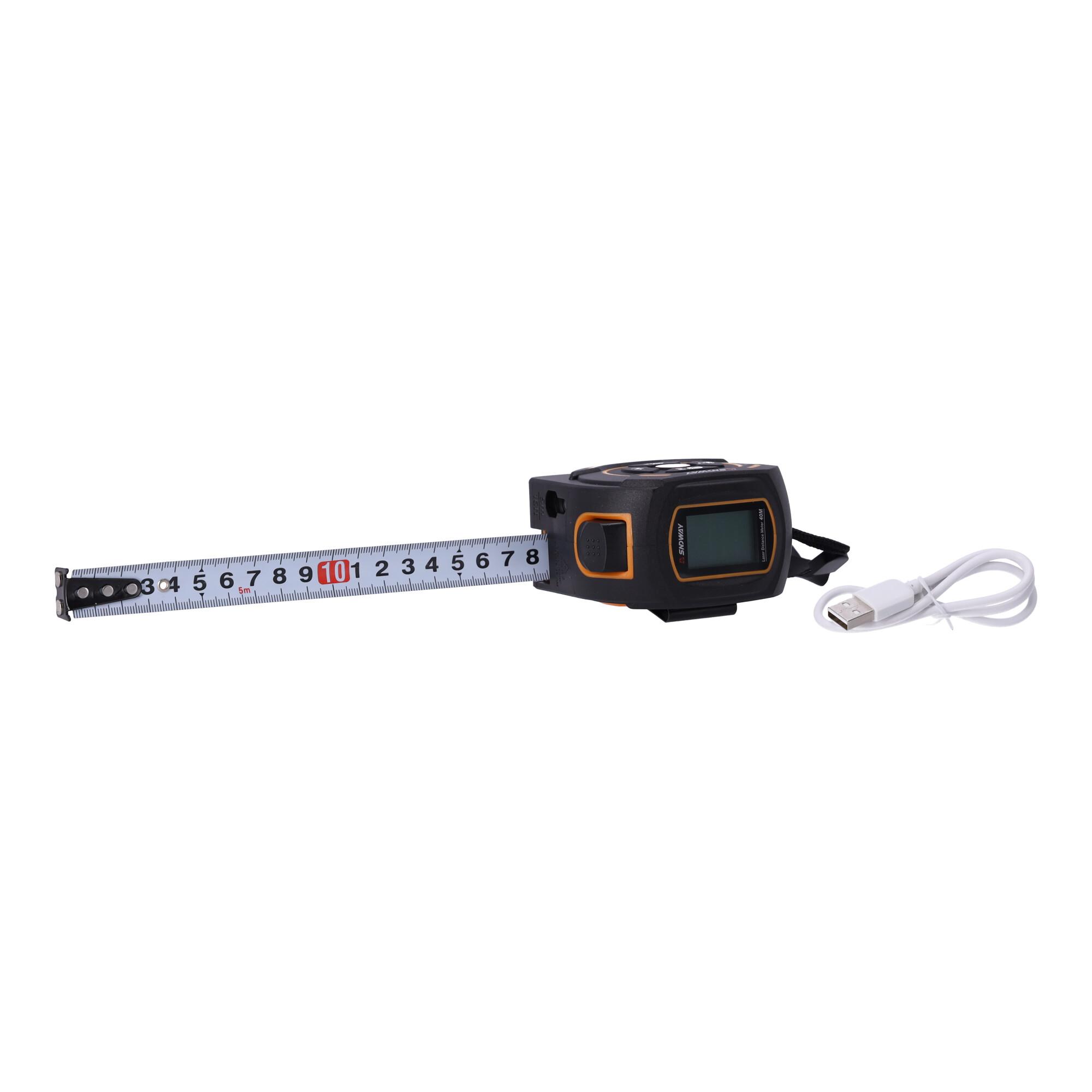 Laser rangefinder + tape measure SNDWAY SW-TM60 - red