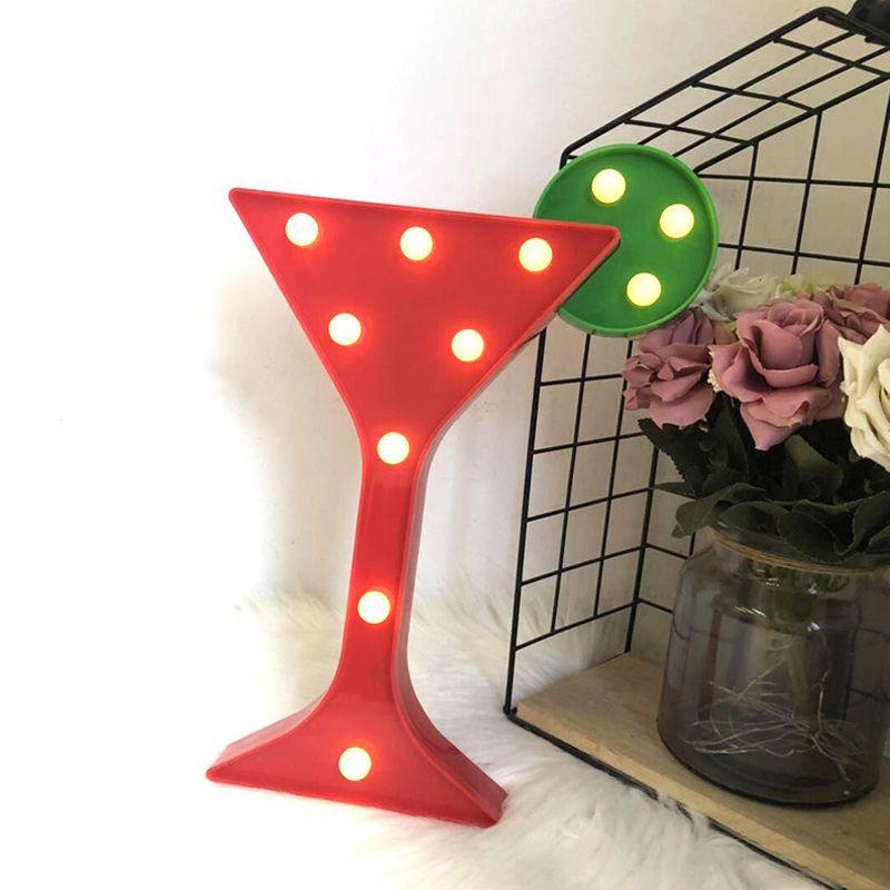 Decorative LED lamp - a glass of wine