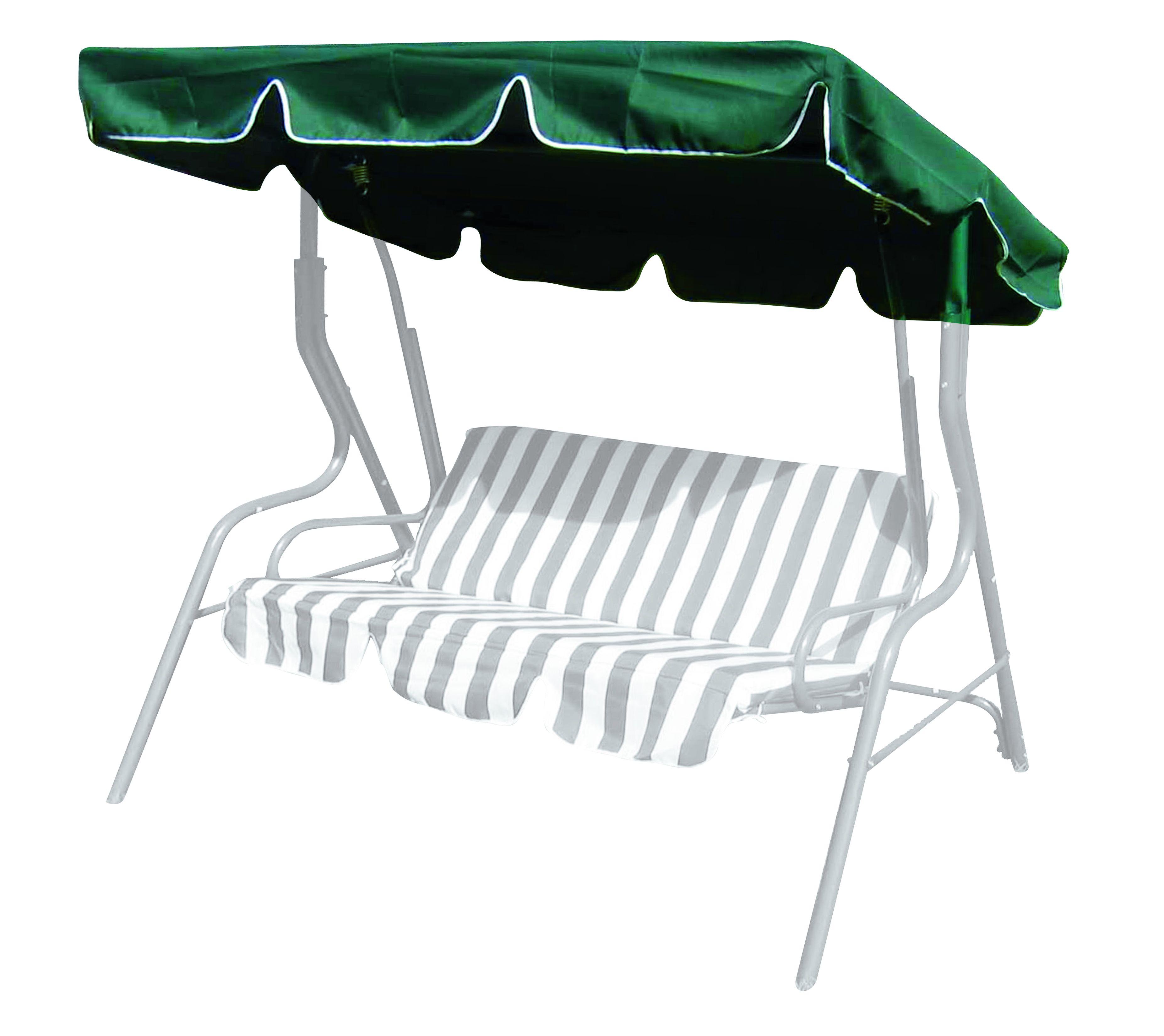 Roof canopy for a garden swing, 163x110 cm, green