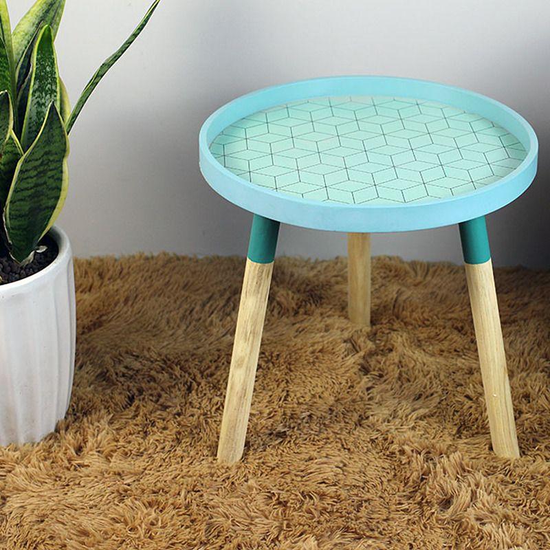 Round coffee table - turquoise