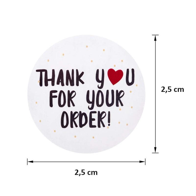Decorative stickers Thank you for ordering - pattern 1