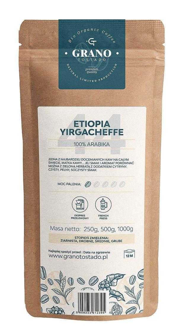 Kawa średnio mielona Granotostado ETIOPIA YIRGACHEFFE 250g