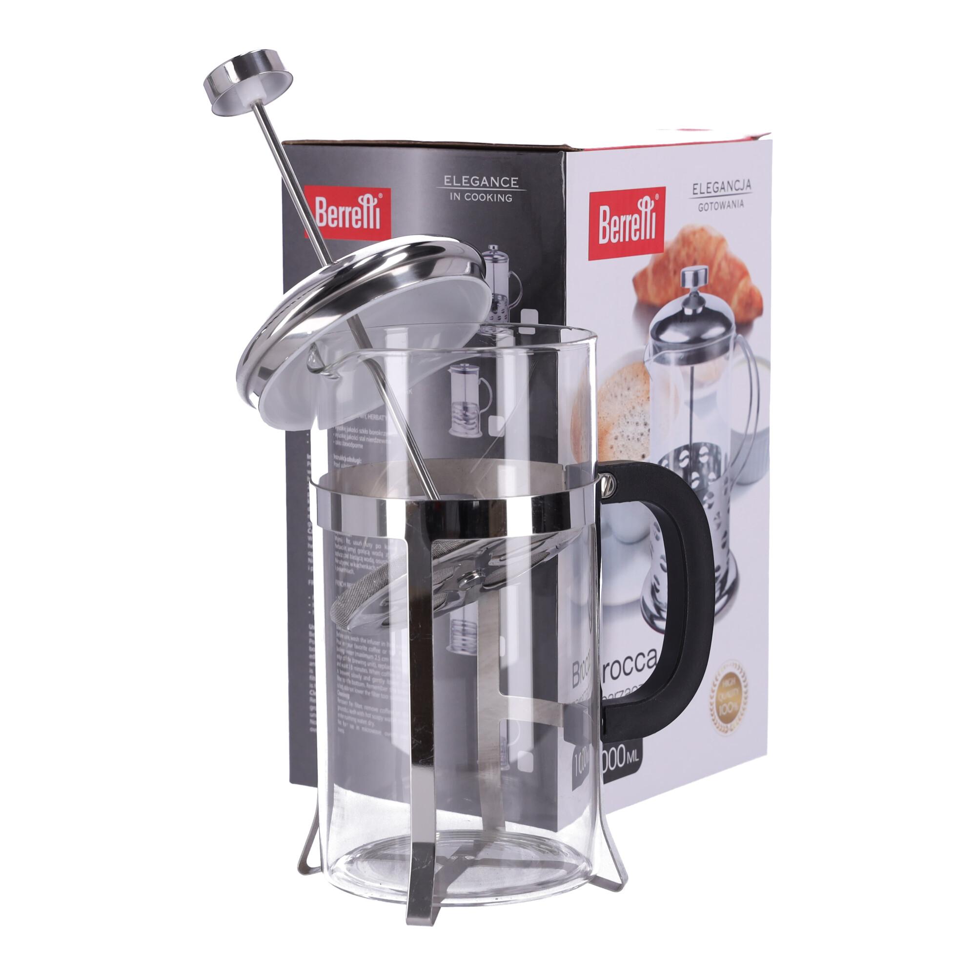 Stainless steel brewer with plunger Brocca BERRETTI, 1000 ml