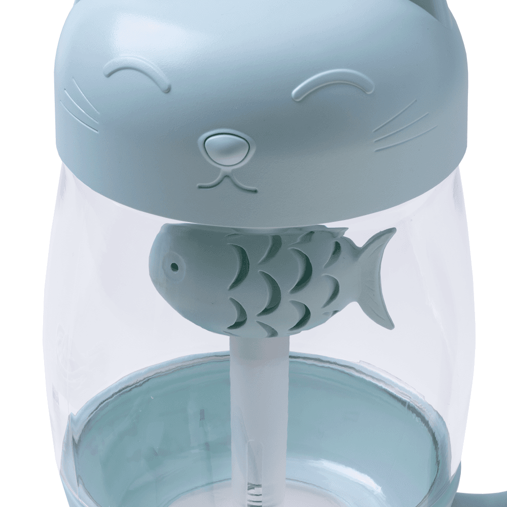 Kitty with fish air humidifier 3in1 ionizer - pink