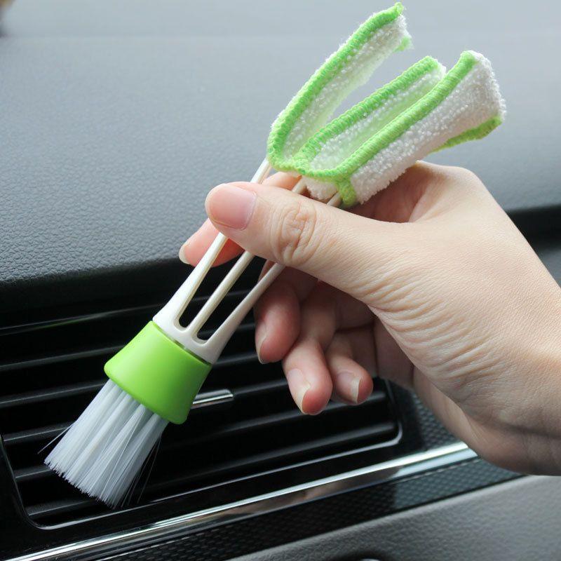 Cleaning brush for ventilation in the car - green
