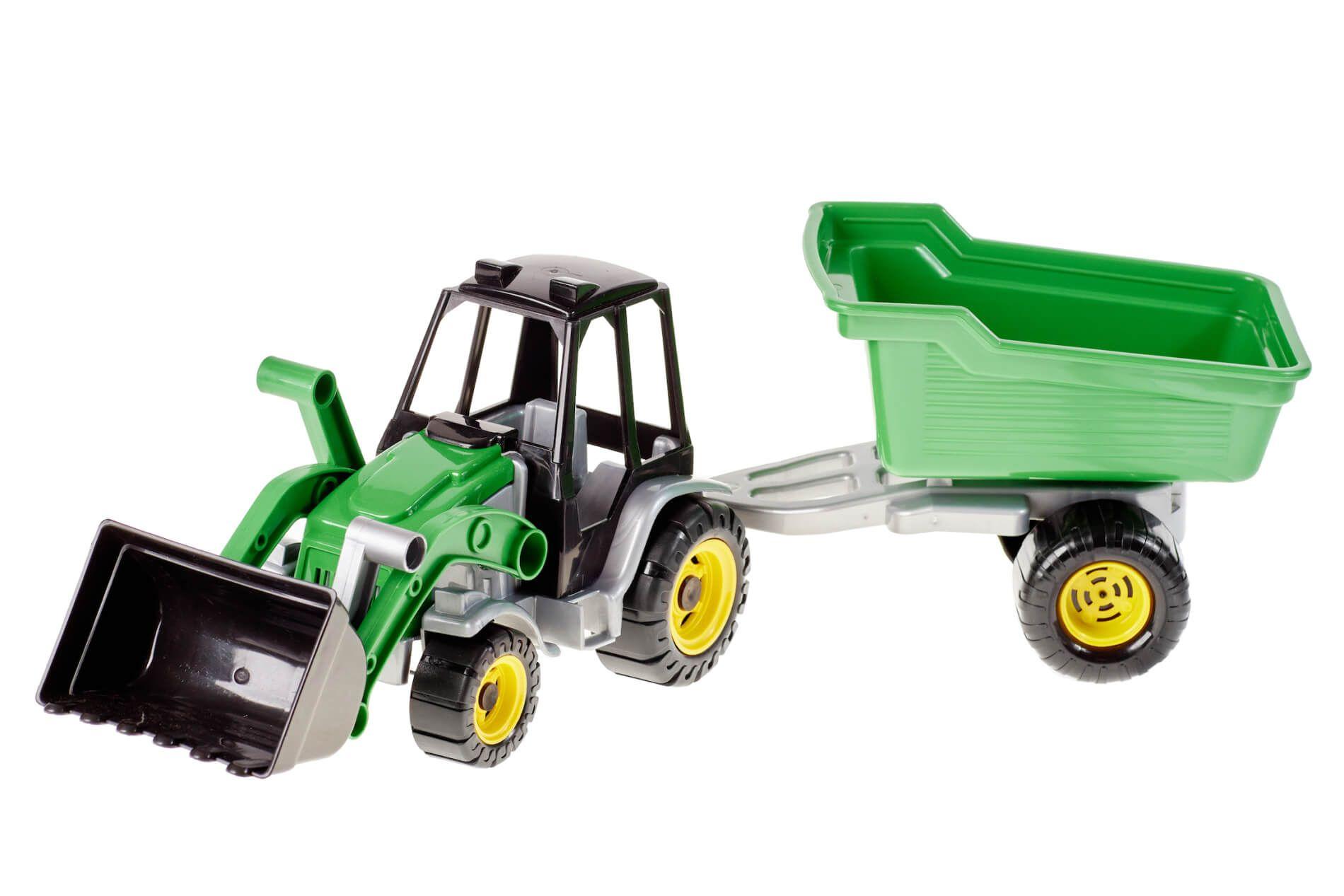 Traktor z ładowarką i przyczepą – model 138