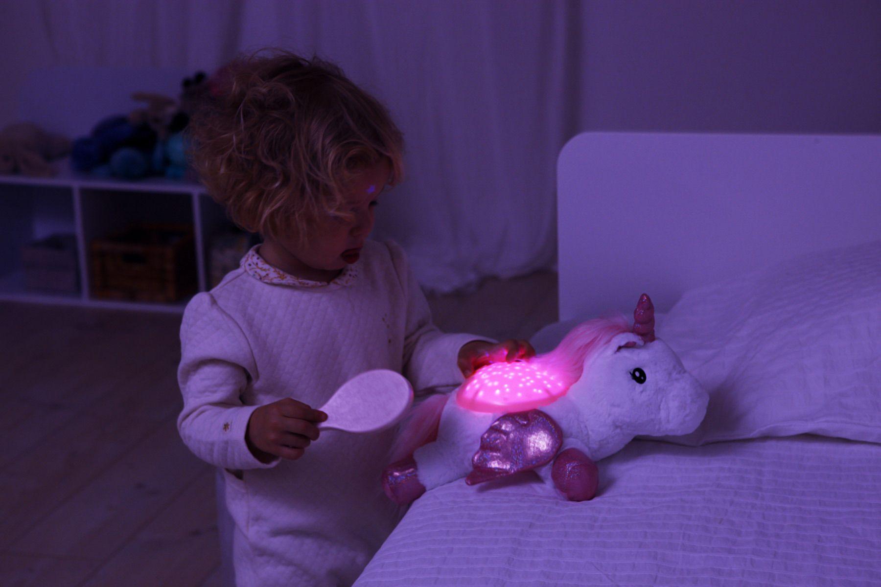 Lampka nocna z projekcją świetlną - Jednorożec