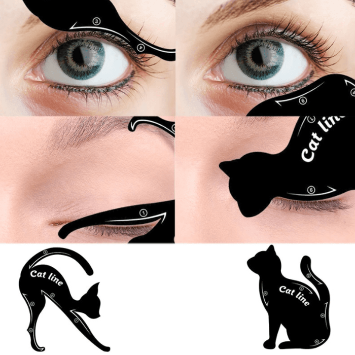 Multi-functional eye painting template (2pcs) Cat Eye Card