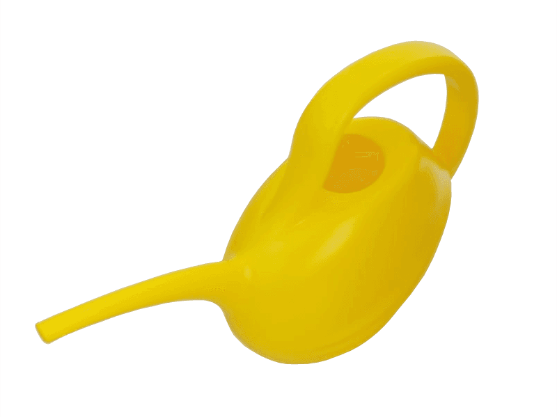 Konewka plastikowa z  długa i wąską szyjką, mała - 2L  Żółta