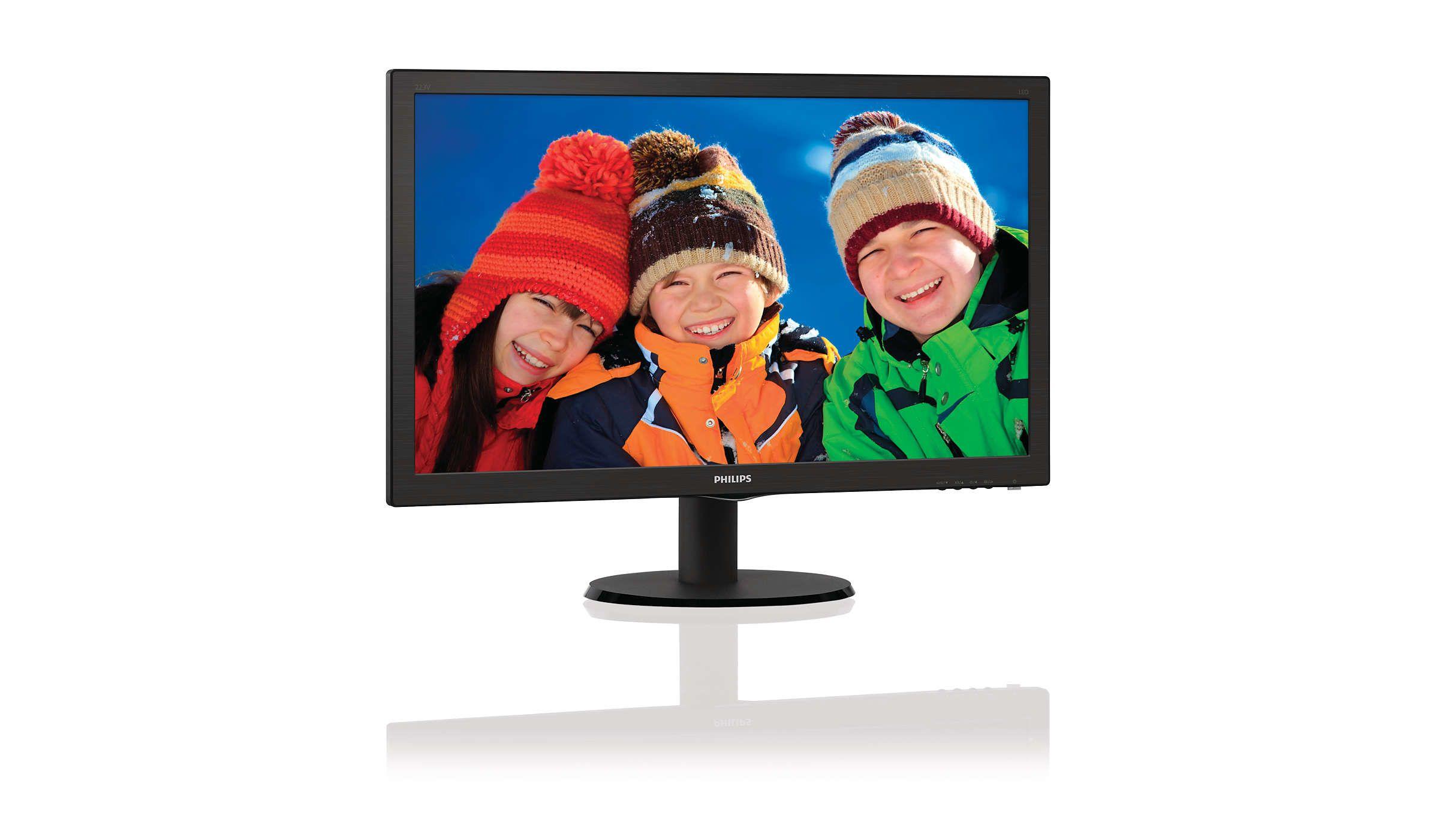 Monitor Philips 223V5LSB2/10 (21,5"; TN; FullHD 1920x1080; VGA; kolor czarny)