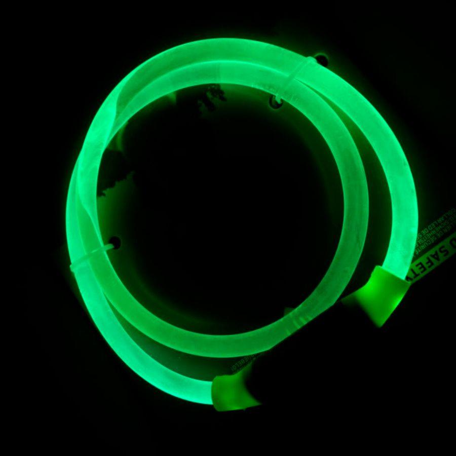 Obroża LED dla psa, obwód szyi 50cm - zielona