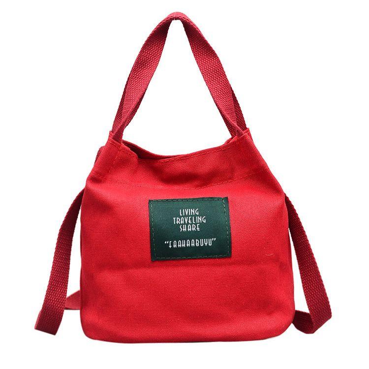 Cloth messenger bag - red