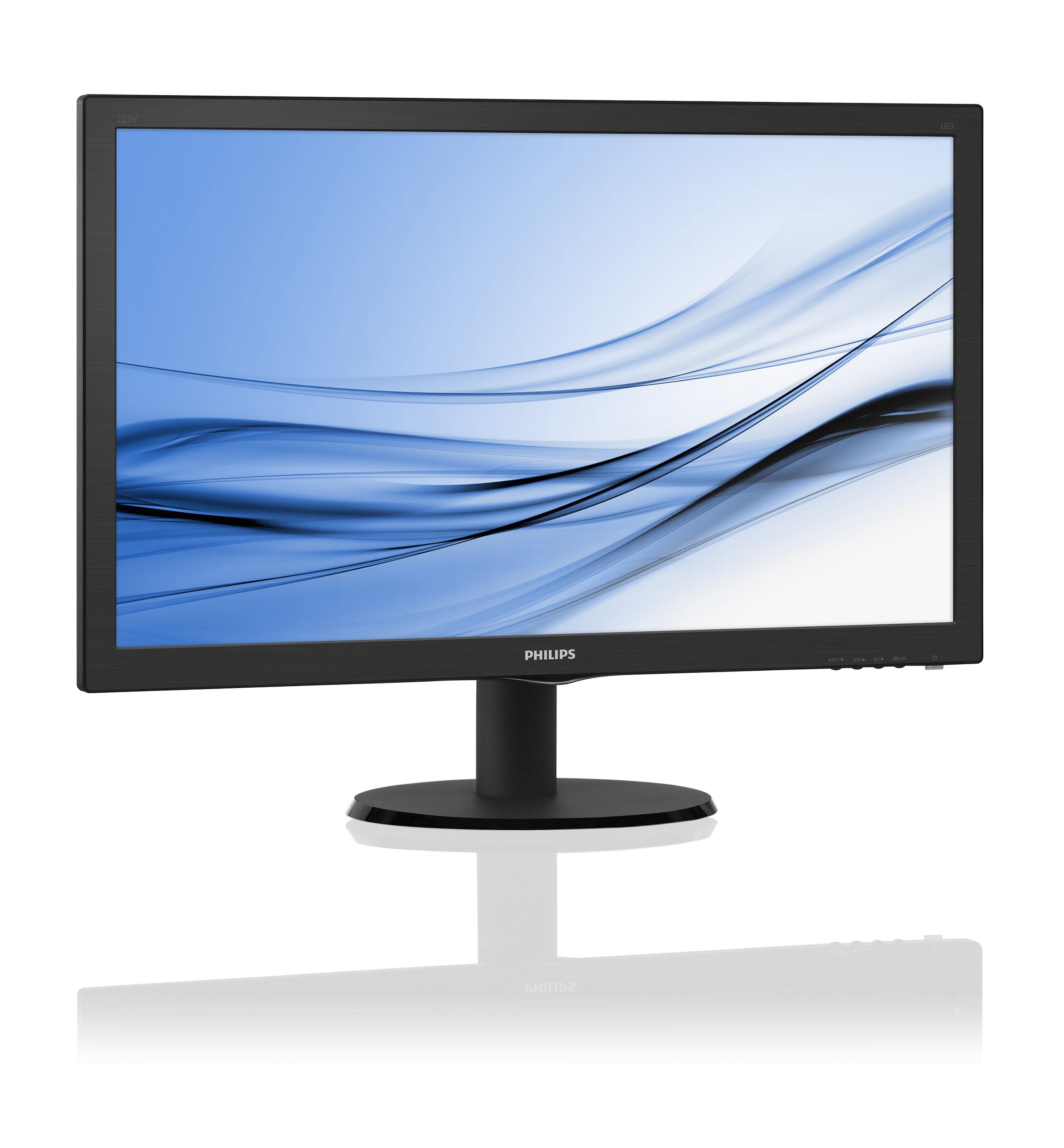 Monitor Philips 223V5LHSB2/00 (21,5"; TN; FullHD 1920x1080; HDMI, VGA; kolor czarny)