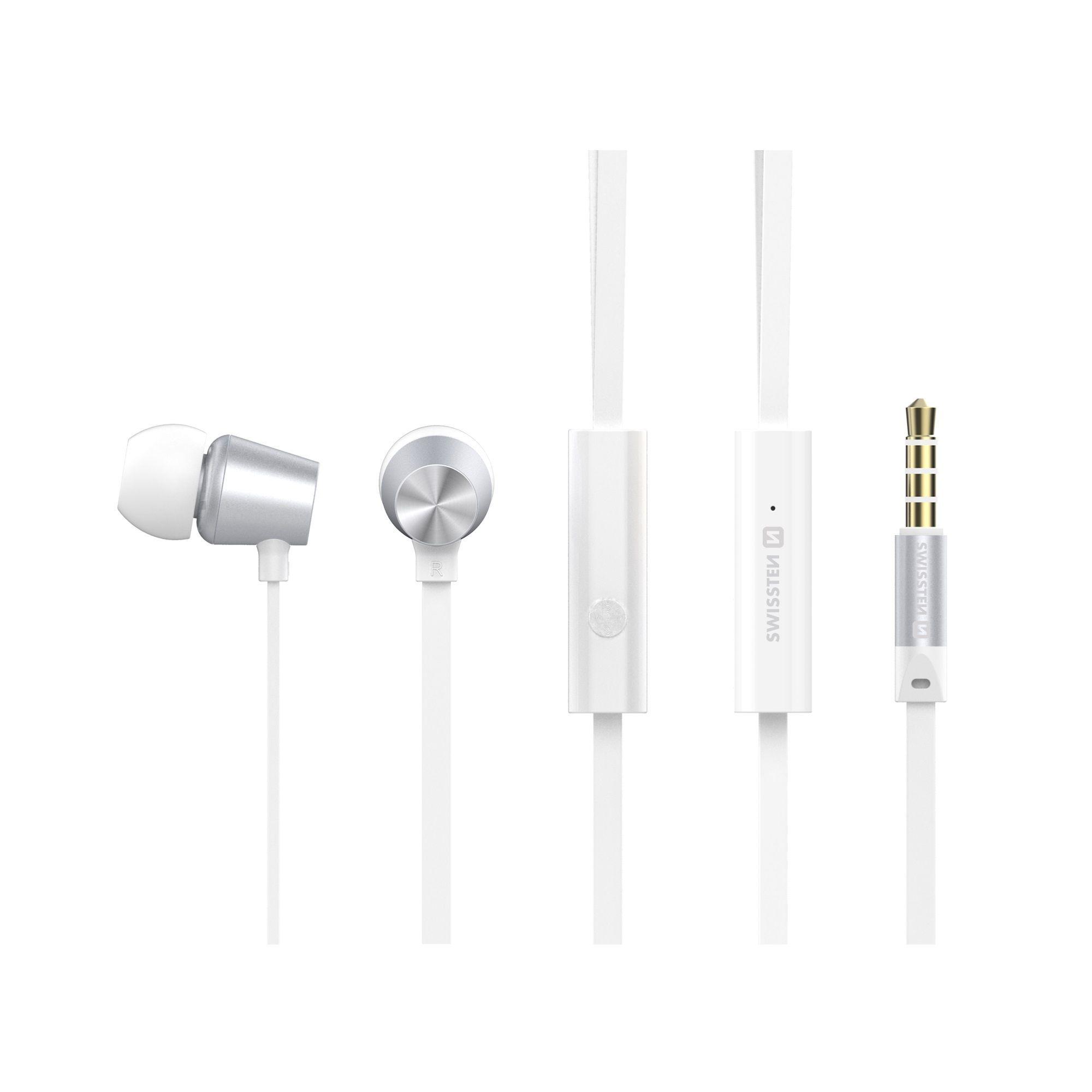 Headphones Swissten Dynamic YS500 wired - silver/white