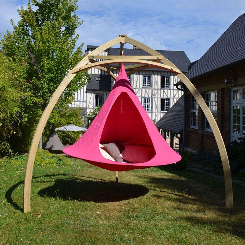 Hanging cocoon / tent - dark pink, 150 x 150