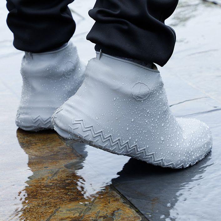 Gumowe wodoodporne ochraniacze na buty rozmiar "40-44" - szare